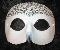 Snowy Owl Leather Mask